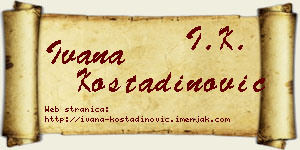 Ivana Kostadinović vizit kartica
